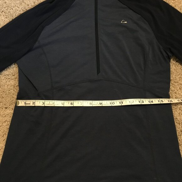 Paradox Merino Wool Blend Navy DRIrelease Freshguard Athletic 1/4 Zip Top - Picture 13 of 16